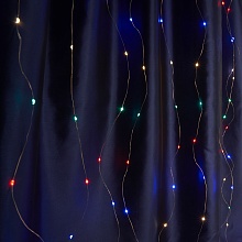 Гирлянда "занавес" типа Роса USB 240 LED 2*2м, мульти, IP20 , сетевой шнур 2м в комплекте, CL590