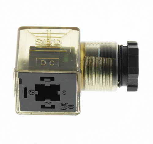 Коннектор для катушек DIN43650A 2+1 SB202-L 12-36VDC