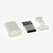 USB3.1 TYPE-C штекер на кабель ( белый), Разъём