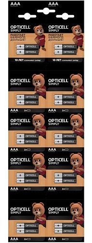 Элемент питания алкалиновый AAA/LR03 (блист. 2штх10) отрывной набор HBDC Opticell Simply 5050002
