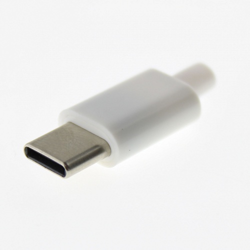 USB3.1 TYPE-C штекер на кабель ( белый), Разъём