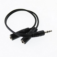 3.5мм (шт) - 3.5мм (2 гн) 150мм переходник (стерео), Разъём