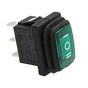 Переключатель клавишный SB008 IP65 on-off-on зеленый