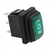 Переключатель клавишный SB008 IP65 on-off-on зеленый