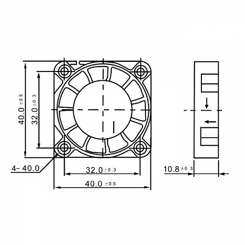 Вентилятор Tidar RQD 4010MS 40x40x10мм 0,11A 5V