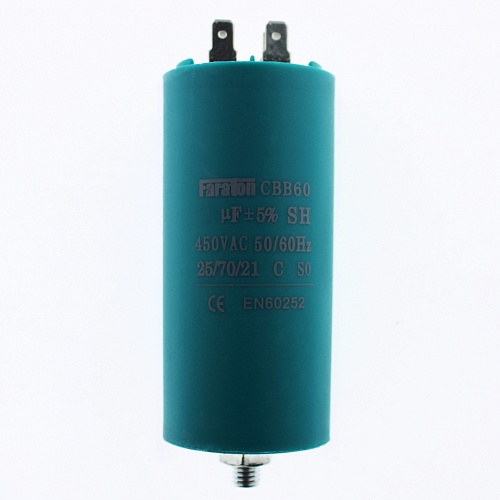 CBB60-E  30.0мкФ*450В(пусков.) КЛЕММЫ+БОЛТ, Конденсатор
