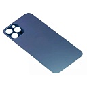 Задняя крышка для iPhone 12 Pro (A2407) Синий (стекло, широкий вырез под камеру, логотип)