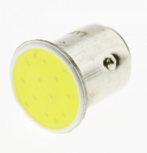 Светодиодная лампа P21/5W (BAY15D) 12V 1 COB LED White Lumen