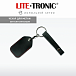 Чехол для брелока метки Lite-Tronic (черная кожа, красная окантовка)  Чехол для брелока метки Lite-Tronic (черная кожа, красная окантовка)