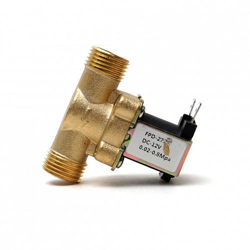 Электромагнитный водопроводный клапан FPD-270A (металл, DC12V , нормально закрытый) для Arduino   