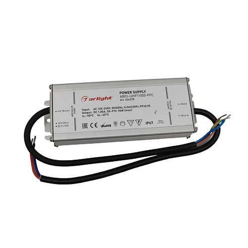 Блок питания Arlight ARPJ-UH911050-PFC (1.05A, 55-91V, IP67) Уценка