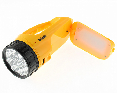 Фонарь-прожектор/кемпинг 1Вт (12led) + 1.5Вт (18led) 2 режима работы, до 50м, до 7ч, Lead-acid 4в 1.1Ач Navigator (NPT-SP13-ACCU)