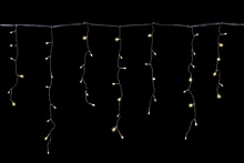 Гирлянда светодиодная Sneha "бахрома" 140LED, 6W, WW, 3х0,6 м, контроллер, прозрачный провод