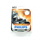 Галогенная лампа головного света H11 Philips Vision+30% 3200K 12V 55W PGJ19-2 12362PRB1 блистер 1