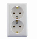 Розетка 2-ая о/у с з/к Schneider Electric ХИТ 250V 16A белый