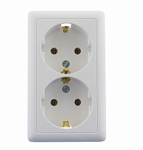 Розетка 2-ая о/у с з/к Schneider Electric ХИТ 250V 16A белый