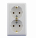 Розетка 2-ая о/у с з/к Schneider Electric ХИТ 250V 16A белый