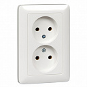 Розетка 2-ая с/у без з/к Schneider Electric ХИТ 250V 16A белый