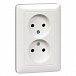 Розетка 2-ая с/у без з/к Schneider Electric ХИТ 250V 16A белый