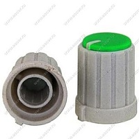 Ручка приборная RR4853 (6мм, круг) зелёный