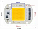 Светодиодная матрица «прямого включения» ST 50W 6000K COB (220V, 4675lm, 60x40mm)