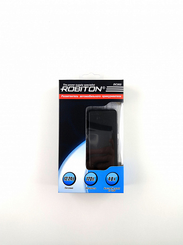 Переходник прикуриватель "Robiton DC203" 3в1+USB+ предохранитель