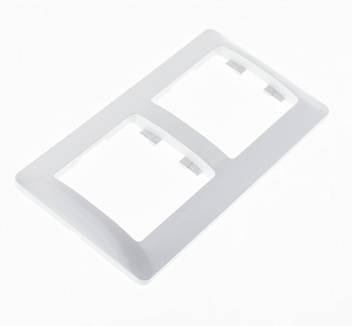 Рамка 2 поста Schneider Electric Glossa горизонтальная белый