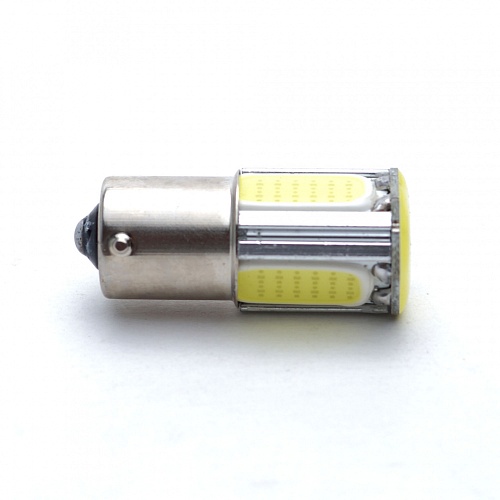 Светодиодная лампа R5W (BA15S) 12V 4 COB LED White 