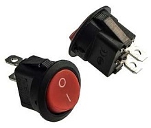 Переключатель клавишный KCD1-101-8-C3-R/2P on-off красный