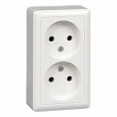 Розетка с изоляционной пластиной 2-ая о/у без з/к Schneider Electric ХИТ 250V 16A белый