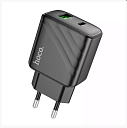 Зарядное устройство Hoco CS23A быстрая зарядка (30W, USB-A QC3.0, USB-C PD, 2 порта), черный