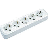 Колодка для сетевых удлинителей Navigator NCA-BL01-05-E-WH 5гн с/з АБС пластик белая