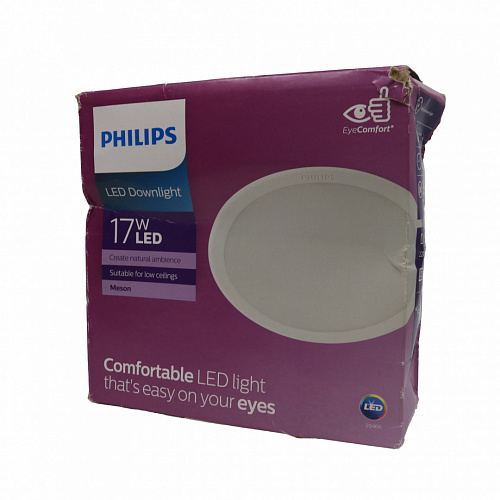 Светильник Philips 59466 MESON 150 17W WH recessed LED (17Вт, 1300Лм, 4К) 1 Повреждена упаковка