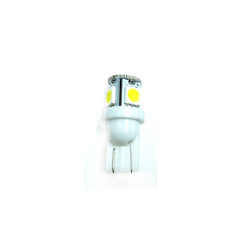 Светодиодная лампа T10 (W5W) 12V 5050 5 SMD LED White 