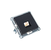 Розетка компьютерная AtlasDesign RJ45 с/у 1-м без з/к IP20 ATN001083 КАРБОН