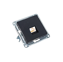 Розетка компьютерная AtlasDesign RJ45 с/у 1-м без з/к IP20 ATN001083 КАРБОН