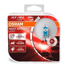 Галогенная лампа головного света H7 Osram NIGHT BREAKER LASER 12V 55W PX26d 64210NL-HCB 2 шт.