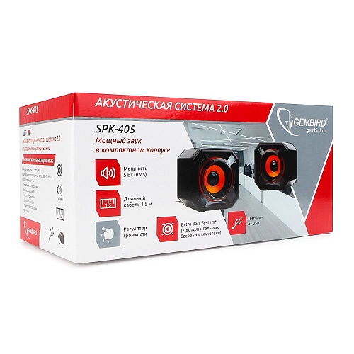 Акустическая система 2.0 Gembird SPK-405