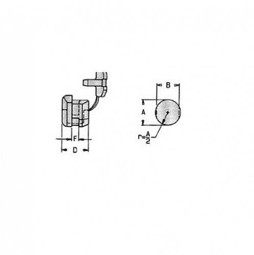 Фиксатор кабеля SR7N-2  9,2x10,5мм