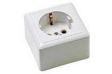 Розетка с изоляционной пластиной 1-ая о/у с з/к Schneider Electric ХИТ 250V 16A белый