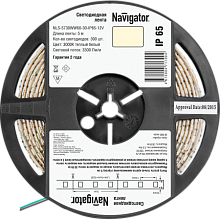 Лента светодиодная Navigator NLS-5730WW60-30-IP65-12V White