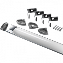 Профиль угловой с экраном Navigator NPR-05-SET (в компл:профиль – 1 шт, экран – 1 шт, заглуш – 4 шт, крепежн клипса – 4 шт, саморез – 4 шт)