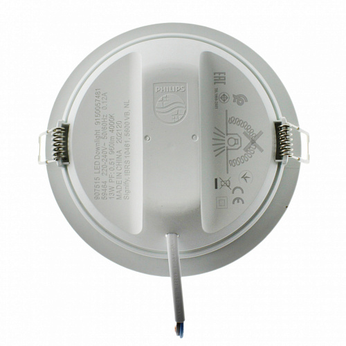 Светильник Philips 59464 MESON 125 13W WH recessed LED (13Вт, 960Лм, 4К) Повреждена упаковка