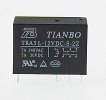 TRA3 L-12VDC-S-2Z  12VDC, 5A, 2A, Реле электромагнитное TRA3 L-12VDC-S-2Z  12VDC, 5A, 2A