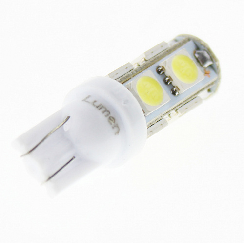 Светодиодная лампа T10 (W5W) 24V 5050 9 SMD LED White Lumen