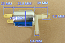 Электромагнитный водопроводный клапан мини (DC24V,вход: 5,5мм, размер 60х25мм, нормально закрытый)  