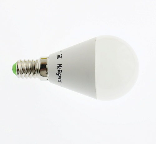 Лампа "шар" Navigator NLL-G45-8.5-230-2.7K-E14 (аналог лампы накаливания 75Вт, теплый белый)