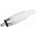 RCA штекер на кабель RP-405 (белый, пластик), Разъём