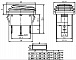 Переключатель клавишный SB008 IP65 on-off-on зеленый