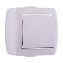 Выключатель Lezard Nata о/у 1-кл 250V 10A белый